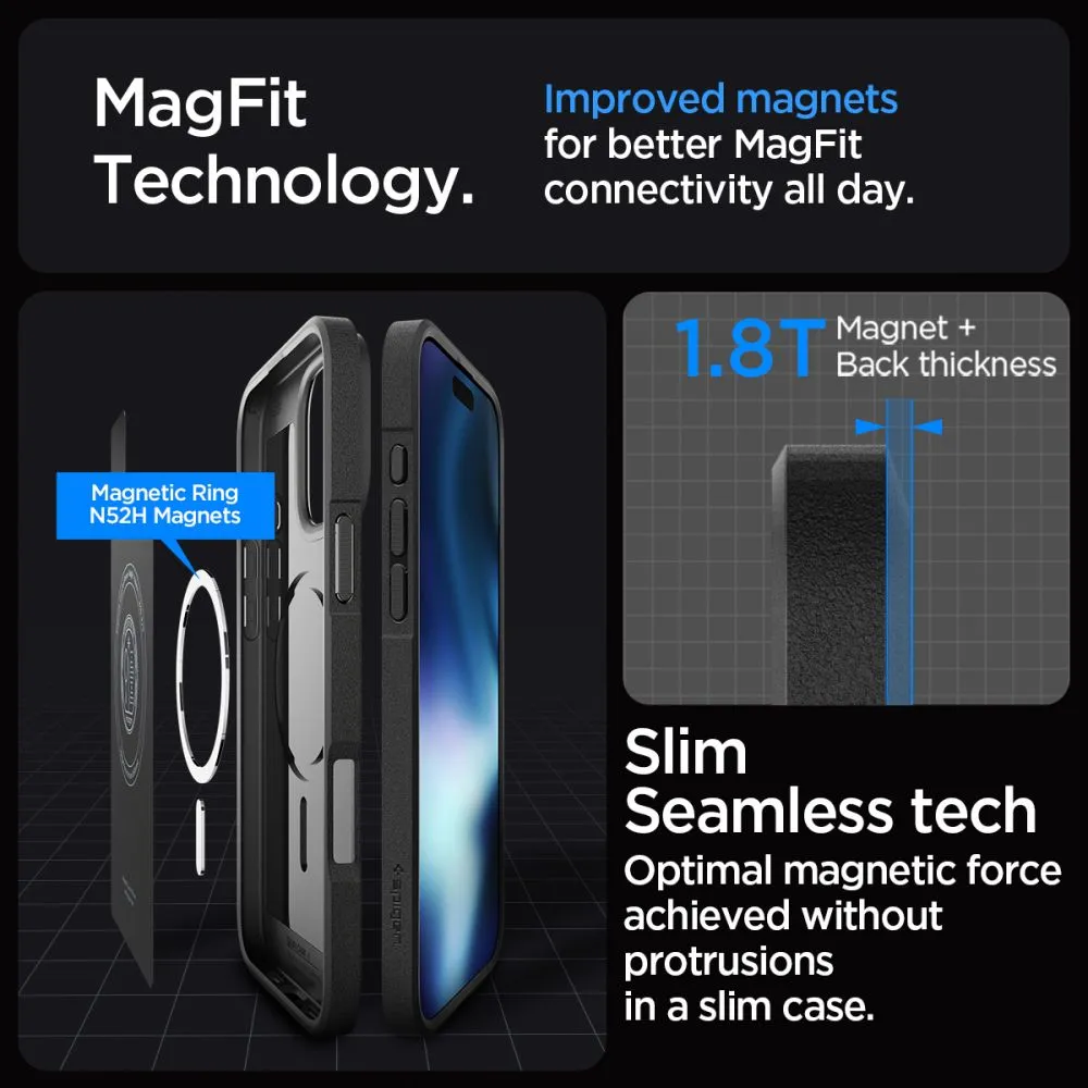 Apple iPhone 16 Pro vāciņš melns SPIGEN CORE ARMOR MAG MAGSAFE