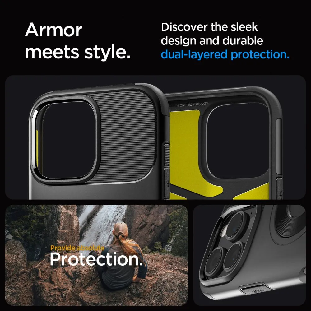 Apple iPhone 16 Pro vāciņš melns SPIGEN SLIM ARMOR MAG MAGSAFE