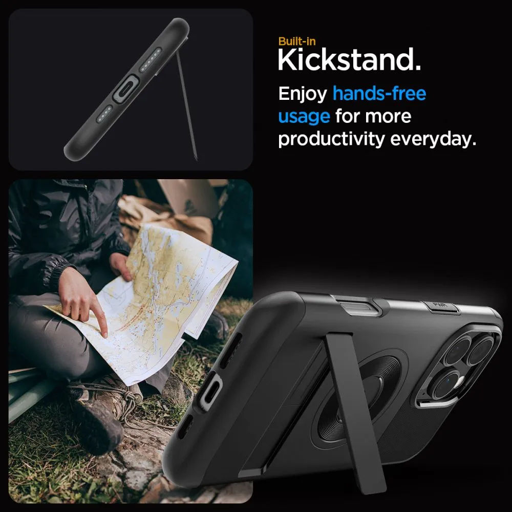 Apple iPhone 16 Pro vāciņš melns SPIGEN SLIM ARMOR MAG MAGSAFE