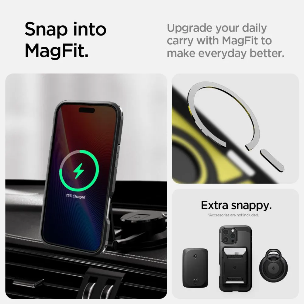 Apple iPhone 16 Pro vāciņš melns SPIGEN TOUGH ARMOR MAG MAGSAFE