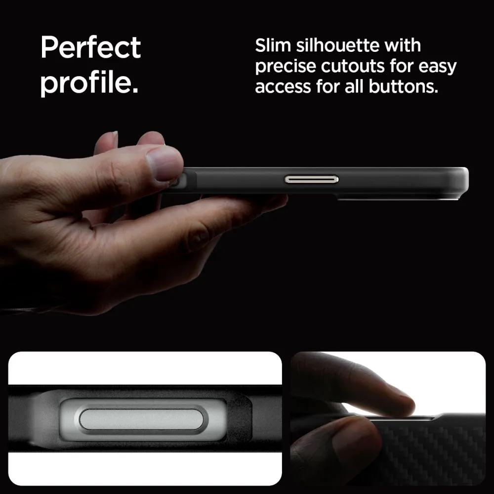 Apple iPhone 16 Pro vāciņš melns SPIGEN ENZO ARAMID MAG MAGSAFE