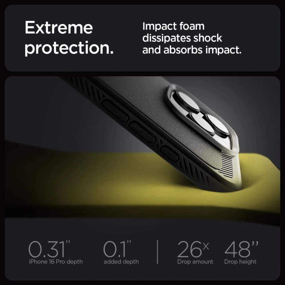 Apple iPhone 16 Pro vāciņš melns SPIGEN RUGGED ARMOR MAG MAGSAFE