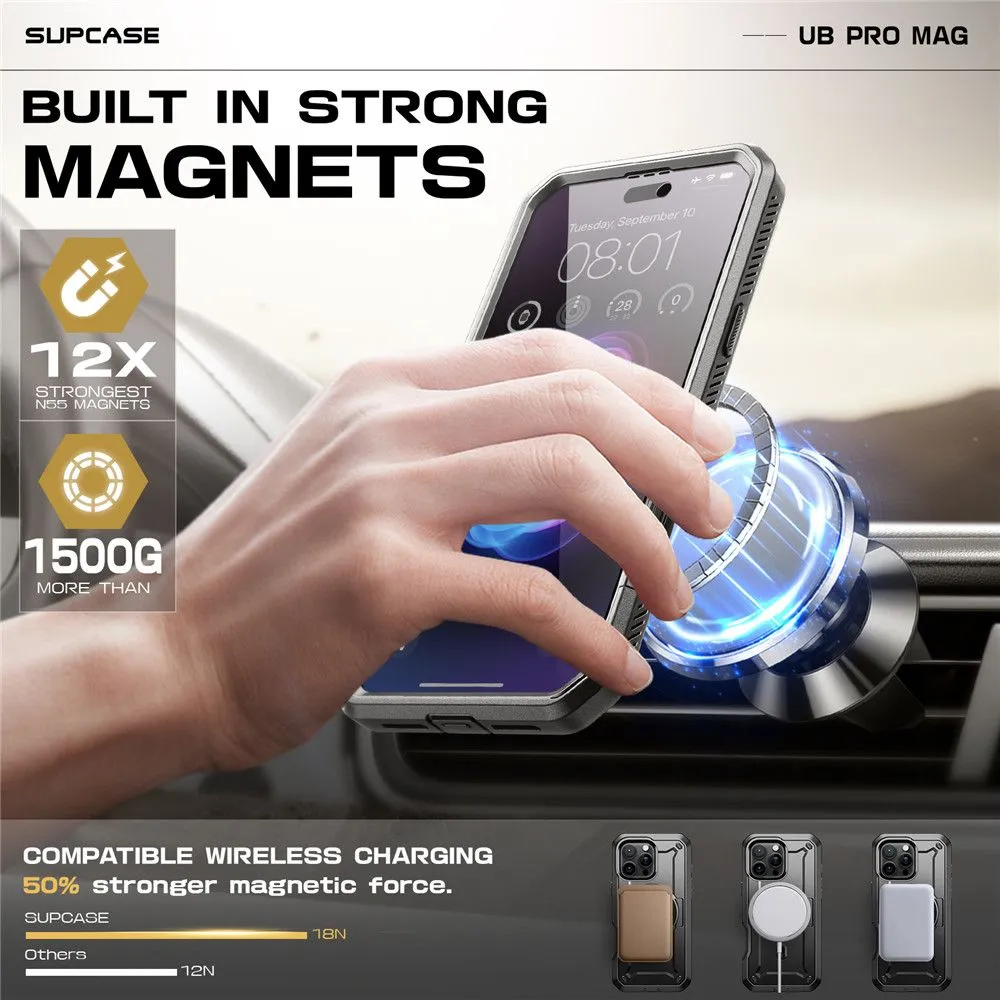 Apple iPhone 16 Pro vāciņš melns SUPCASE UB PRO MAG MAGSAFE