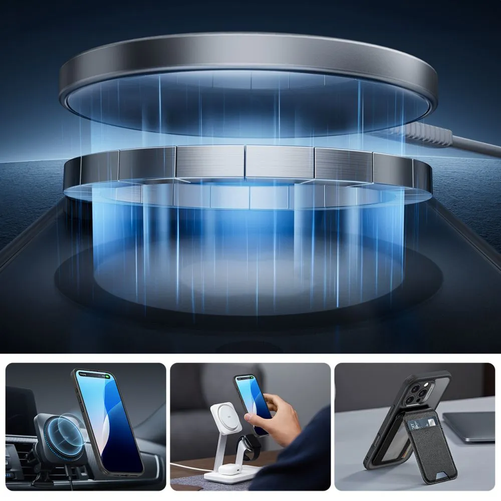 Apple iPhone 16 Pro vāciņš melns ESR CLASSIC PRO SET HALOLOCK MAGSAFE
