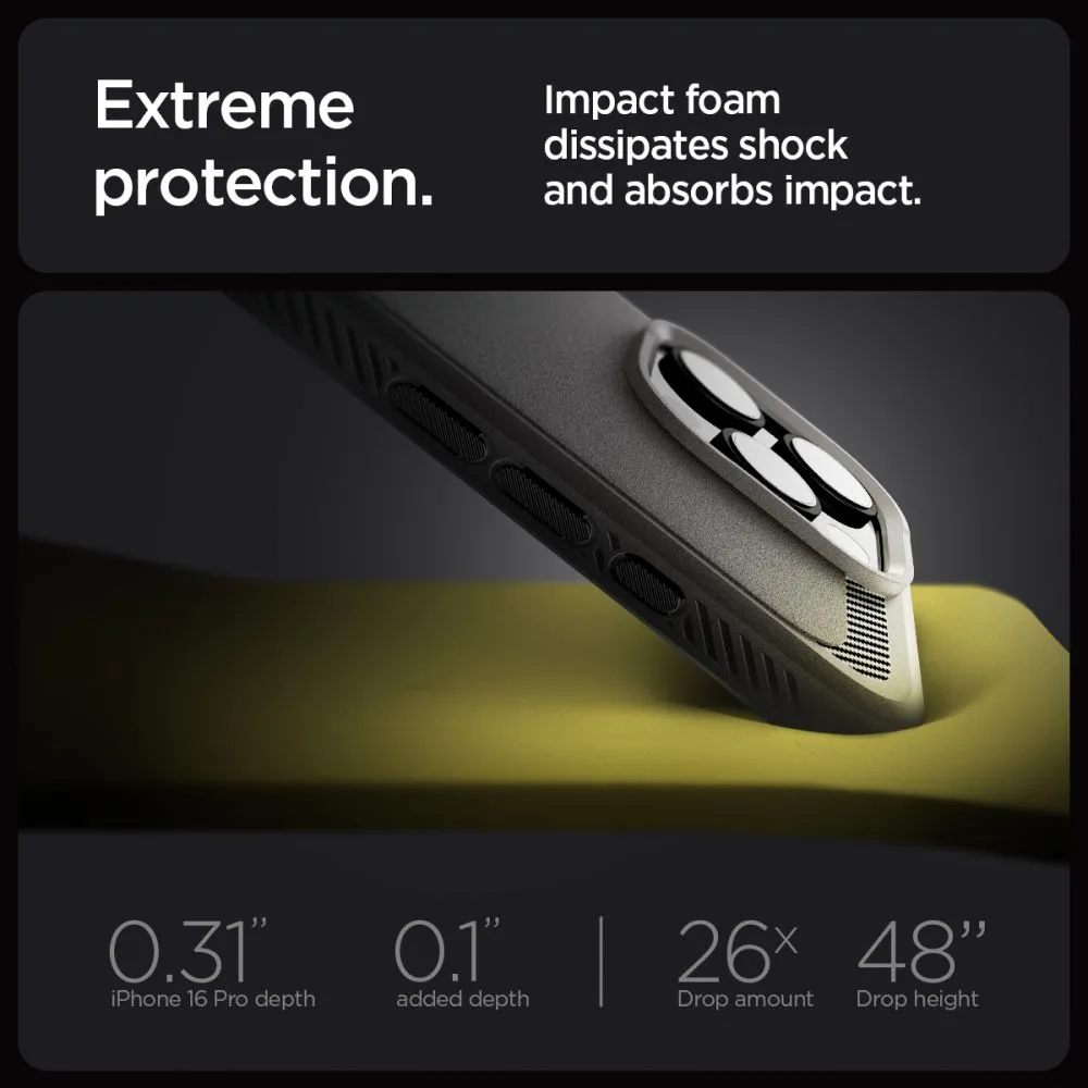 Apple iPhone 16 Pro vāciņš pelēks SPIGEN RUGGED ARMOR MAG MAGSAFE