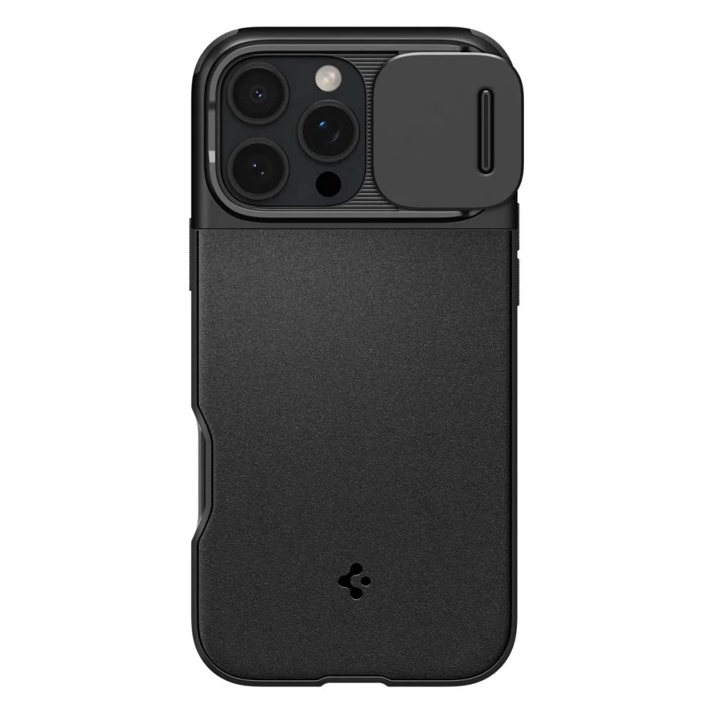 Apple iPhone 16 Pro vāciņš melns SPIGEN OPTIK ARMOR MAG MAGSAFE