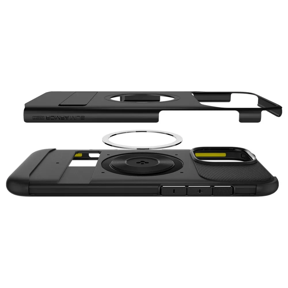 Apple iPhone 16 Pro vāciņš melns SPIGEN SLIM ARMOR MAG MAGSAFE