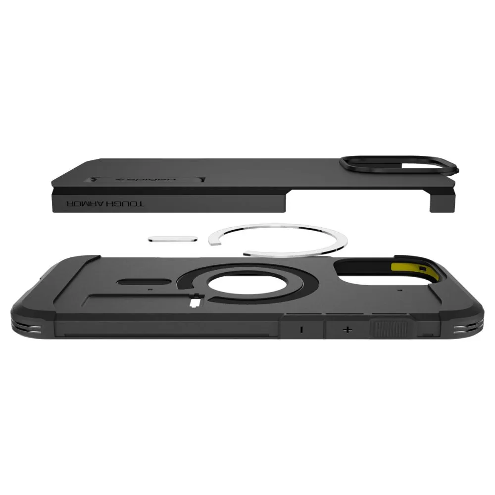 Apple iPhone 16 Pro vāciņš melns SPIGEN TOUGH ARMOR MAG MAGSAFE