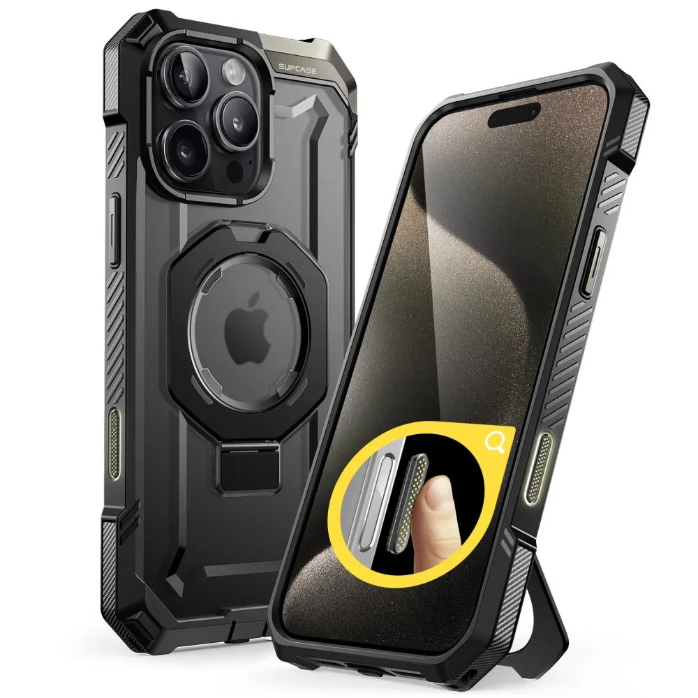 Apple iPhone 16 Pro vāciņš melns SUPCASE UB GRIP MAG MAGSAFE
