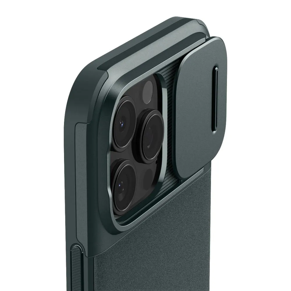 Apple iPhone 16 Pro vāciņš zaļš SPIGEN OPTIK ARMOR MAG MAGSAFE