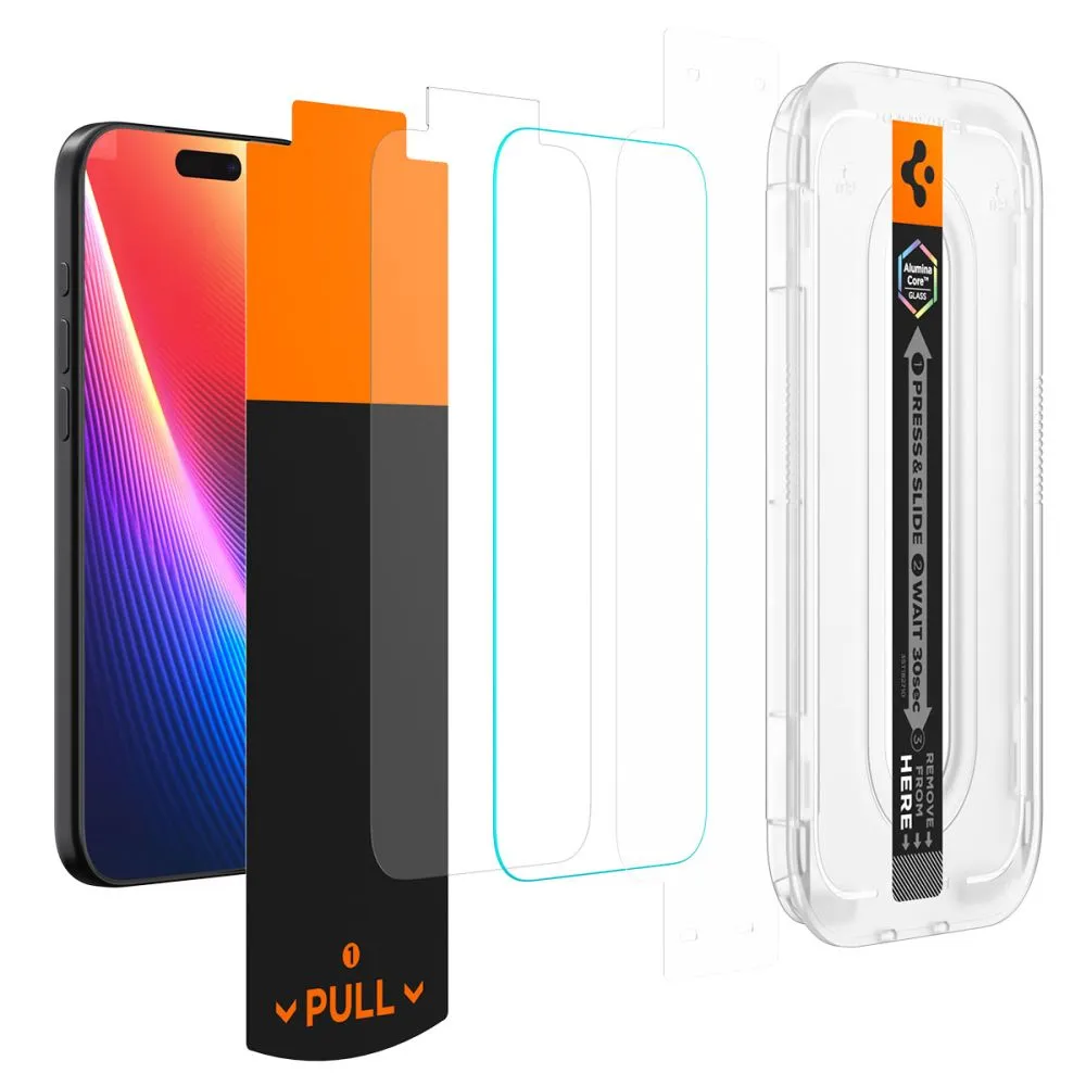 Apple iPhone 16 Pro panssarilasi  SPIGEN GLAS.TR ”EZ FIT PRO” PRIVACY