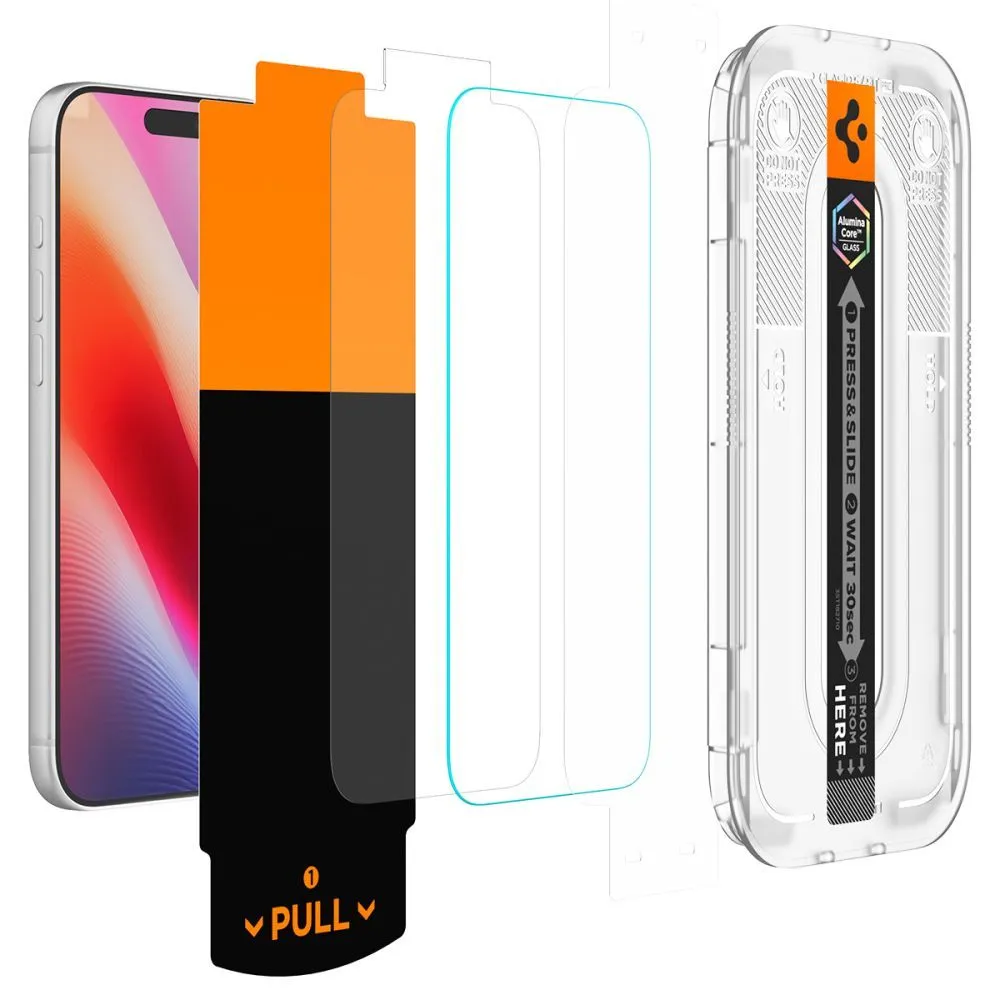 Apple iPhone 16 Pro skärmskydd  SPIGEN GLAS.TR EZ FIT PRO HD AC 2-PACK