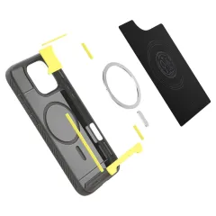 Apple iPhone 16 Pro skal grå SPIGEN RUGGED ARMOR MAG MAGSAFE