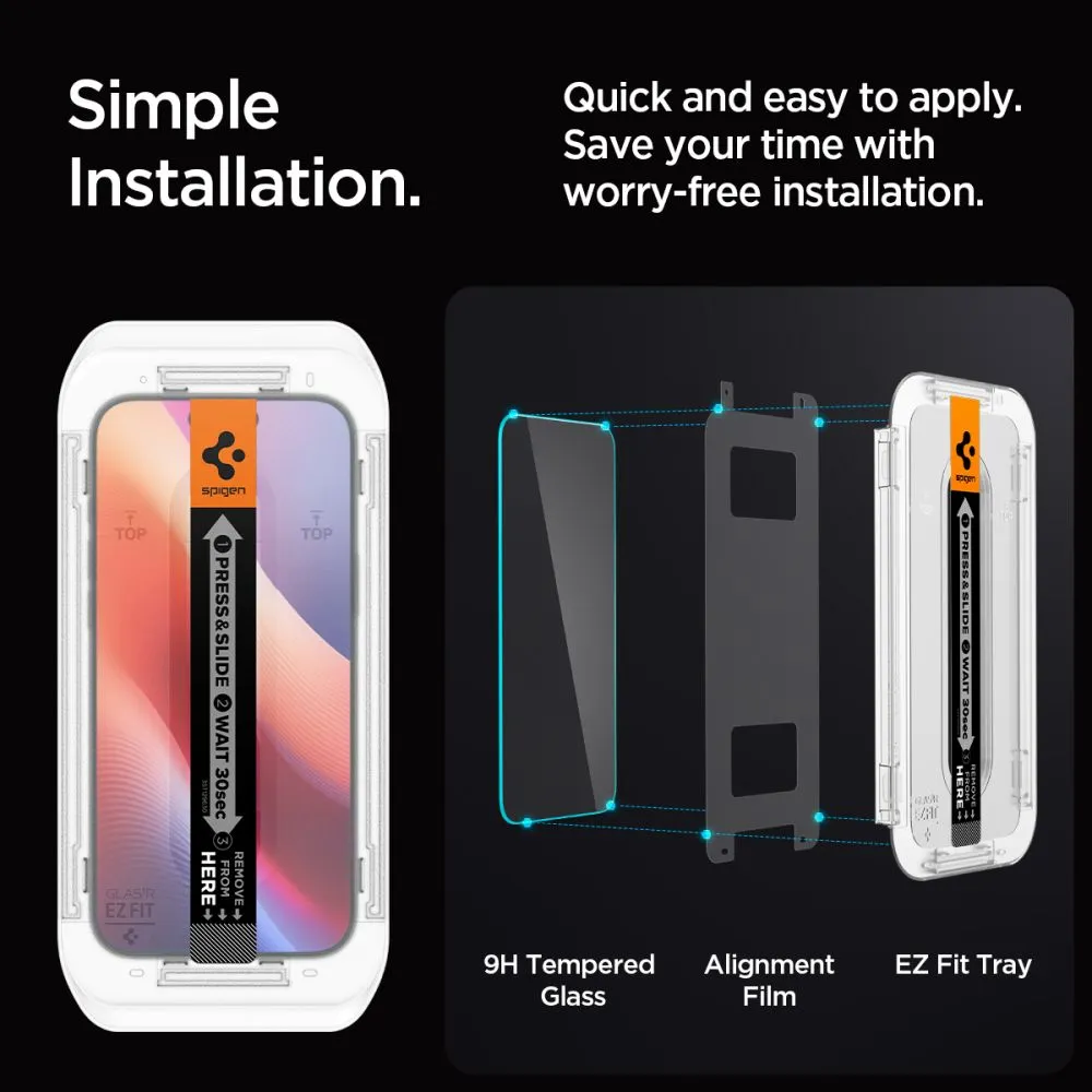 Apple iPhone 16 Pro Max aizsargstikls  SPIGEN GLAS.TR ”EZ FIT” 2-PACK
