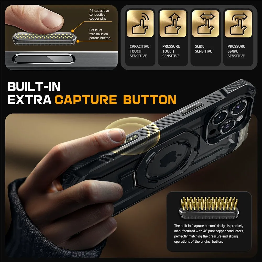 Apple iPhone 16 Pro Max vāciņš melns SUPCASE UB GRIP MAG MAGSAFE