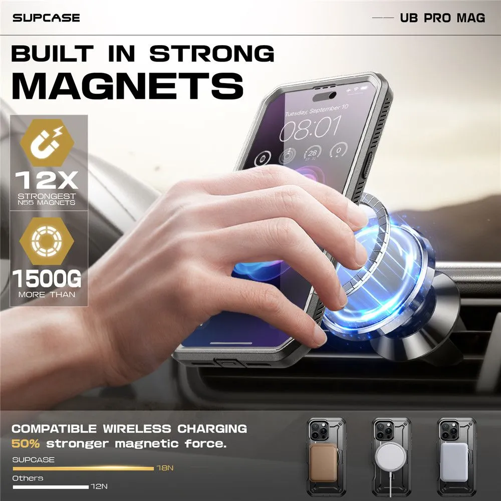 Apple iPhone 16 Pro Max dėklas Juoda SUPCASE UB PRO MAG MAGSAFE