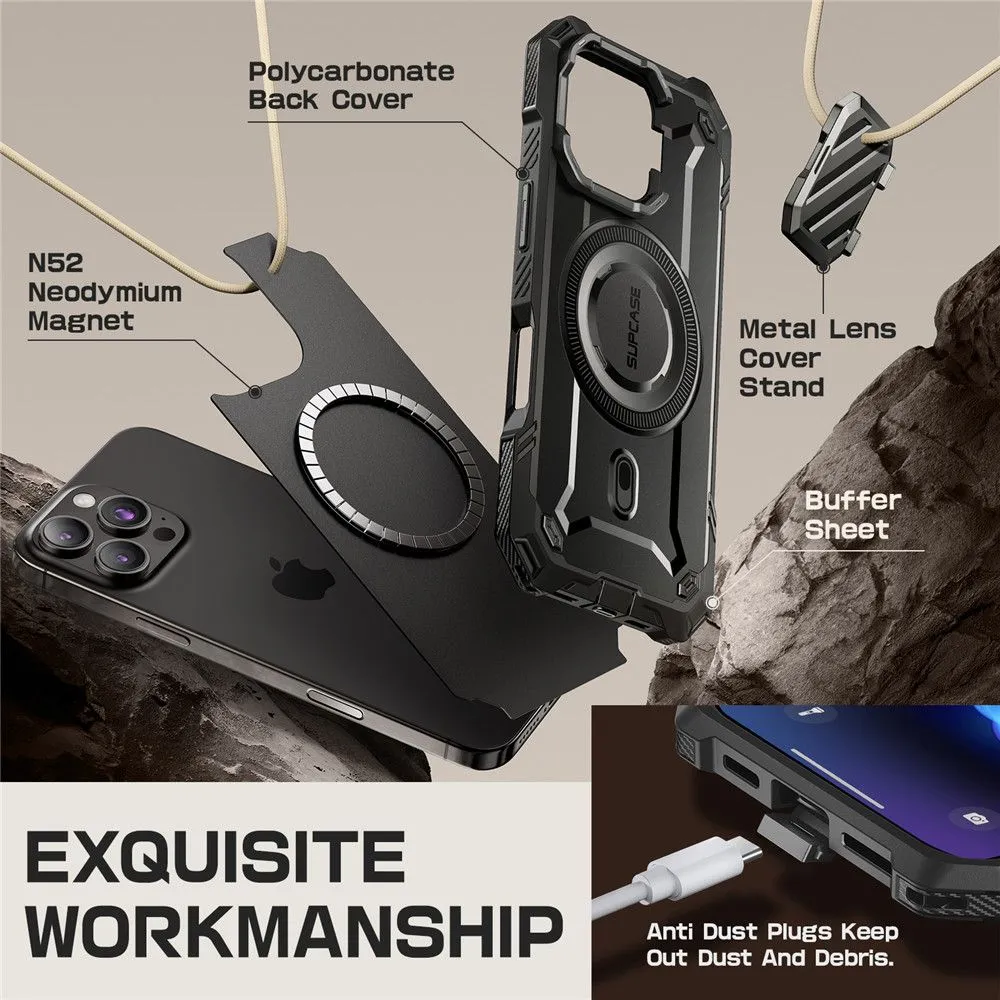 Apple iPhone 16 Pro Max vāciņš melns SUPCASE UB XT MAG MAGSAFE