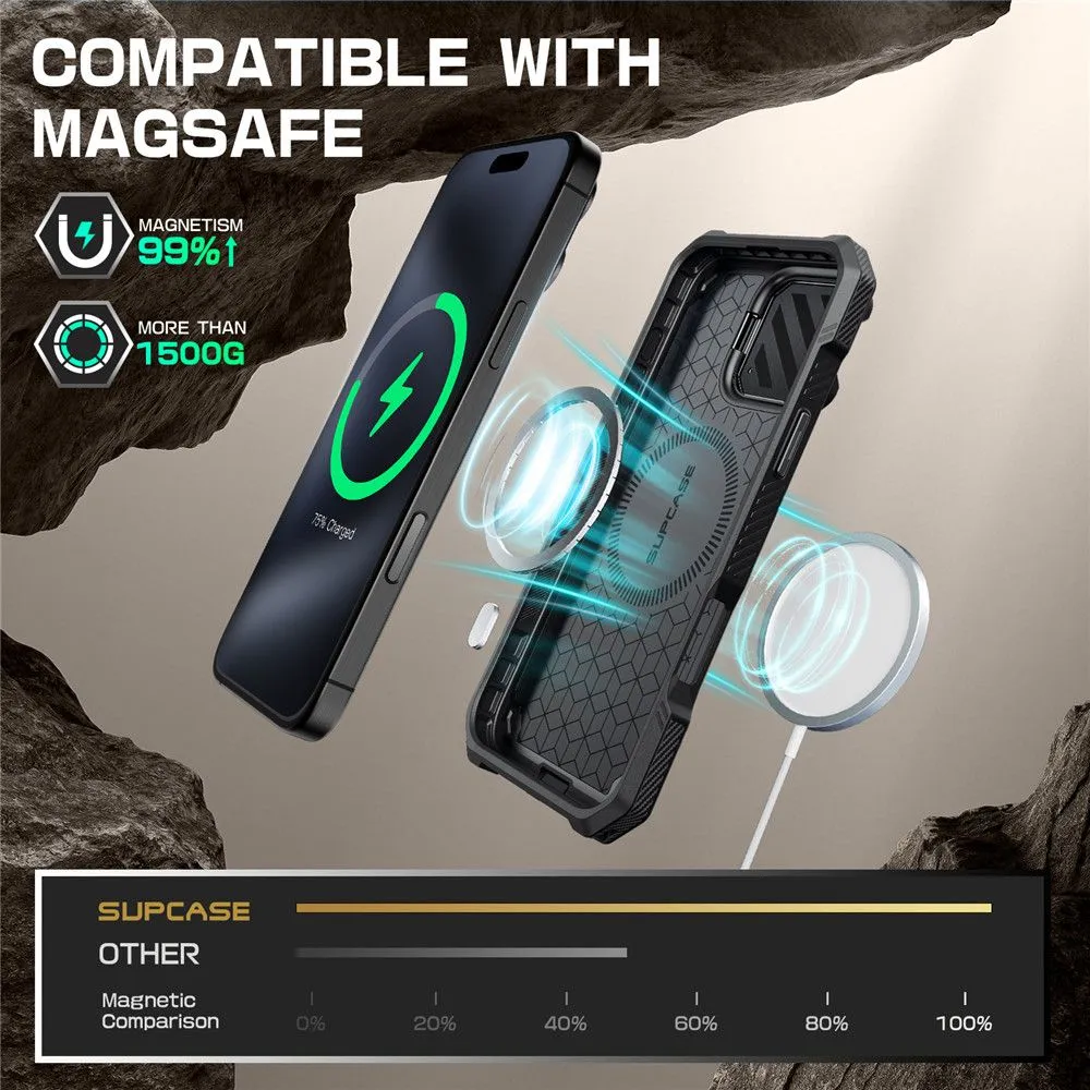 Apple iPhone 16 Pro Max vāciņš melns SUPCASE UB XT MAG MAGSAFE