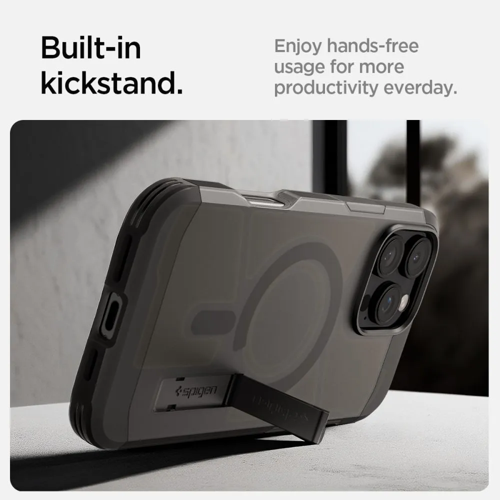 Apple iPhone 16 Pro Max dėklas Juoda SPIGEN TOUGH ARMOR MAG MAGSAFE