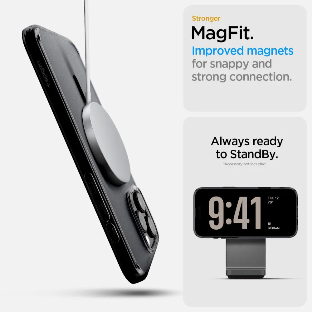 Apple iPhone 16 Pro Max vāciņš melns SPIGEN ULTRA HYBRID ”T” MAG MAGSAFE