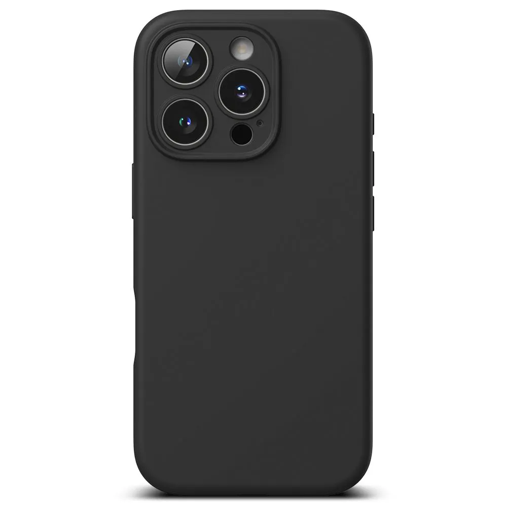 Apple iPhone 16 Pro Max vāciņš melns RINGKE SILICONE MAGNETIC MAGSAFE
