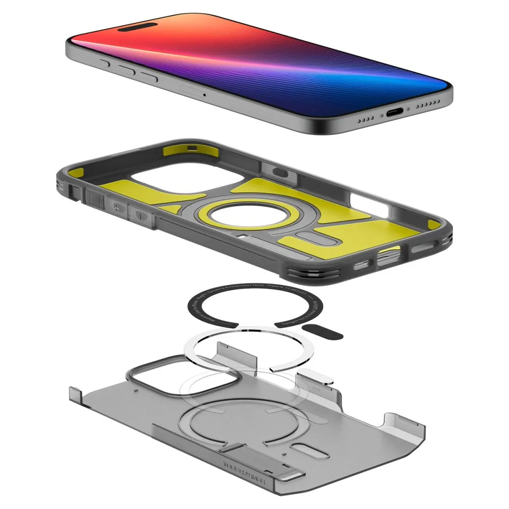 Apple iPhone 16 Pro Max dėklas Juoda SPIGEN TOUGH ARMOR MAG MAGSAFE