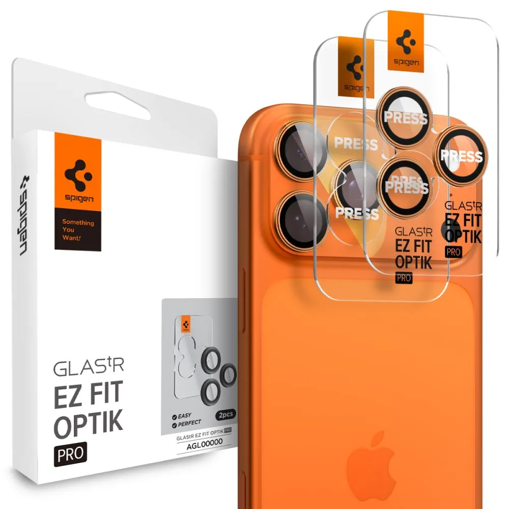 Apple iPhone 16 Pro Max skärmskydd SPIGEN OPTIK PRO GLAS.TR ”EZ FIT” CAMERA PROTECTOR 2-PACK