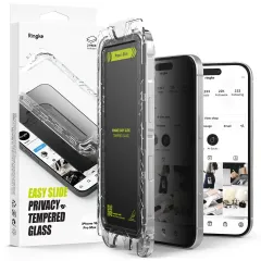 iPhone iPhone 16 Pro Max aizsargstikls RINGKE EASY SLIDE PRIVACY 2-PACK Apple iPhone 16 Pro Max