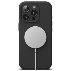 Apple iPhone 16 Pro Max vāciņš melns RINGKE SILICONE MAGNETIC MAGSAFE