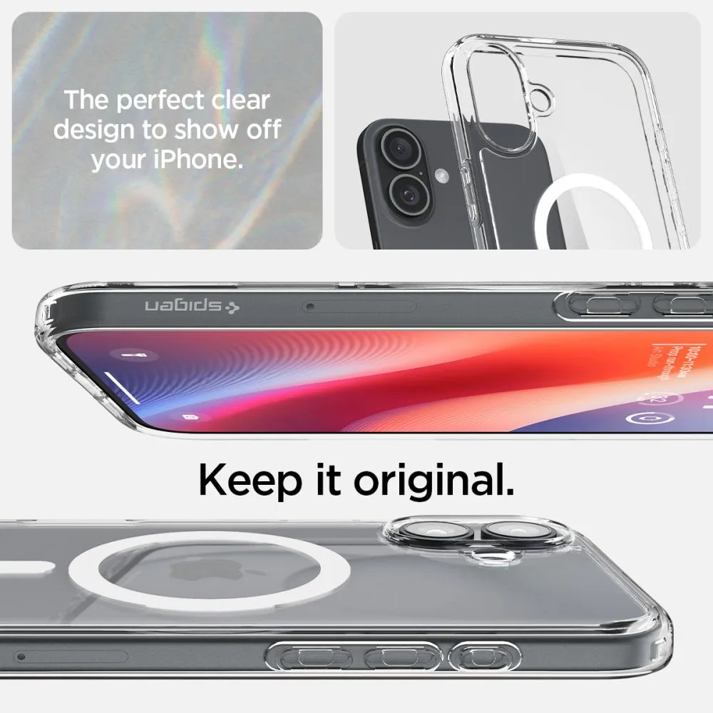 Apple iPhone 16 Plus suojakuori läpinäkyvä SPIGEN ULTRA HYBRID MAG MAGSAFE