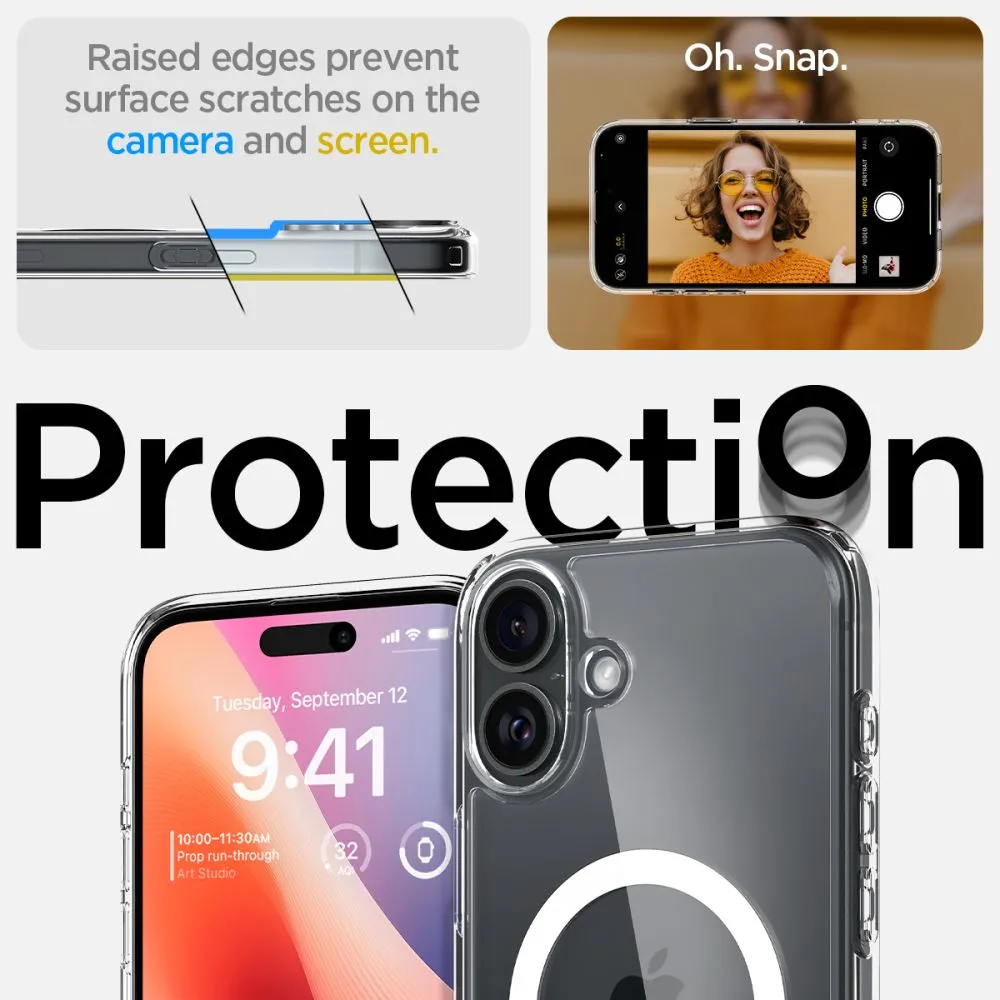Apple iPhone 16 Plus suojakuori läpinäkyvä SPIGEN ULTRA HYBRID MAG MAGSAFE