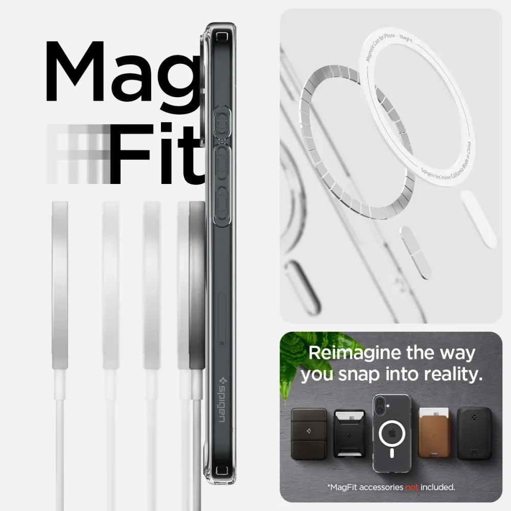 Apple iPhone 16 Plus suojakuori läpinäkyvä SPIGEN ULTRA HYBRID MAG MAGSAFE