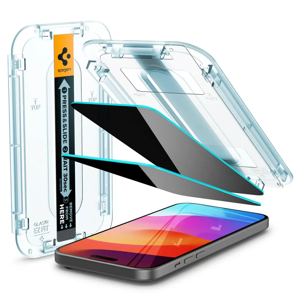 Apple iPhone 16 Plus apsauginis stiklas  SPIGEN GLAS.TR ”EZ FIT” 2-PACK PRIVACY