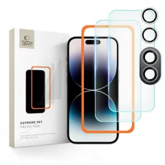 iPhone iPhone 16 Plus apsauginis stiklas TECH-PROTECT SUPREME SET 3-PACK Apple iPhone 16 Plus