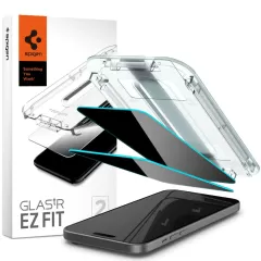 iPhone iPhone 16 Plus apsauginis stiklas SPIGEN GLAS.TR ”EZ FIT” 2-PACK Apple iPhone 16 Plus PRIVACY