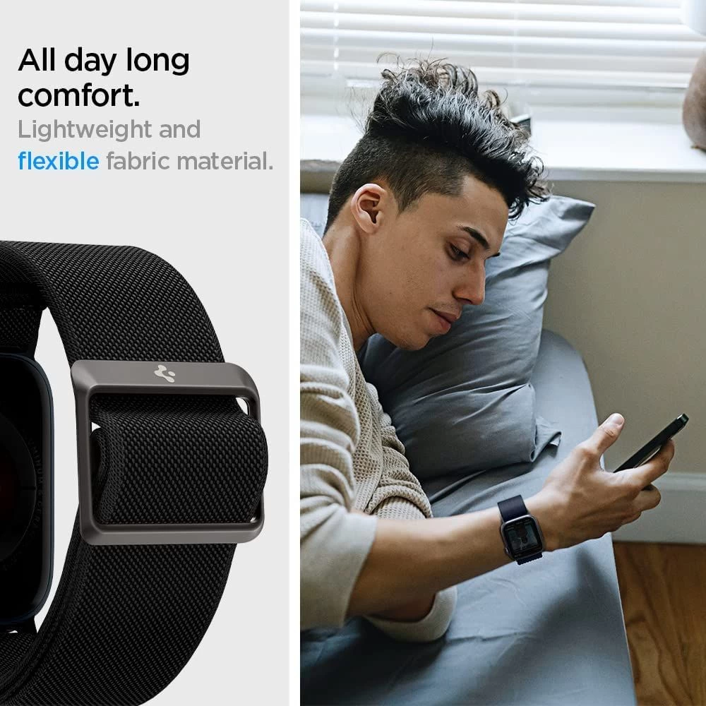 Apple Watch 10 / 11 Viedpulksteņu siksniņas melns SPIGEN FIT LITE (46 MM)