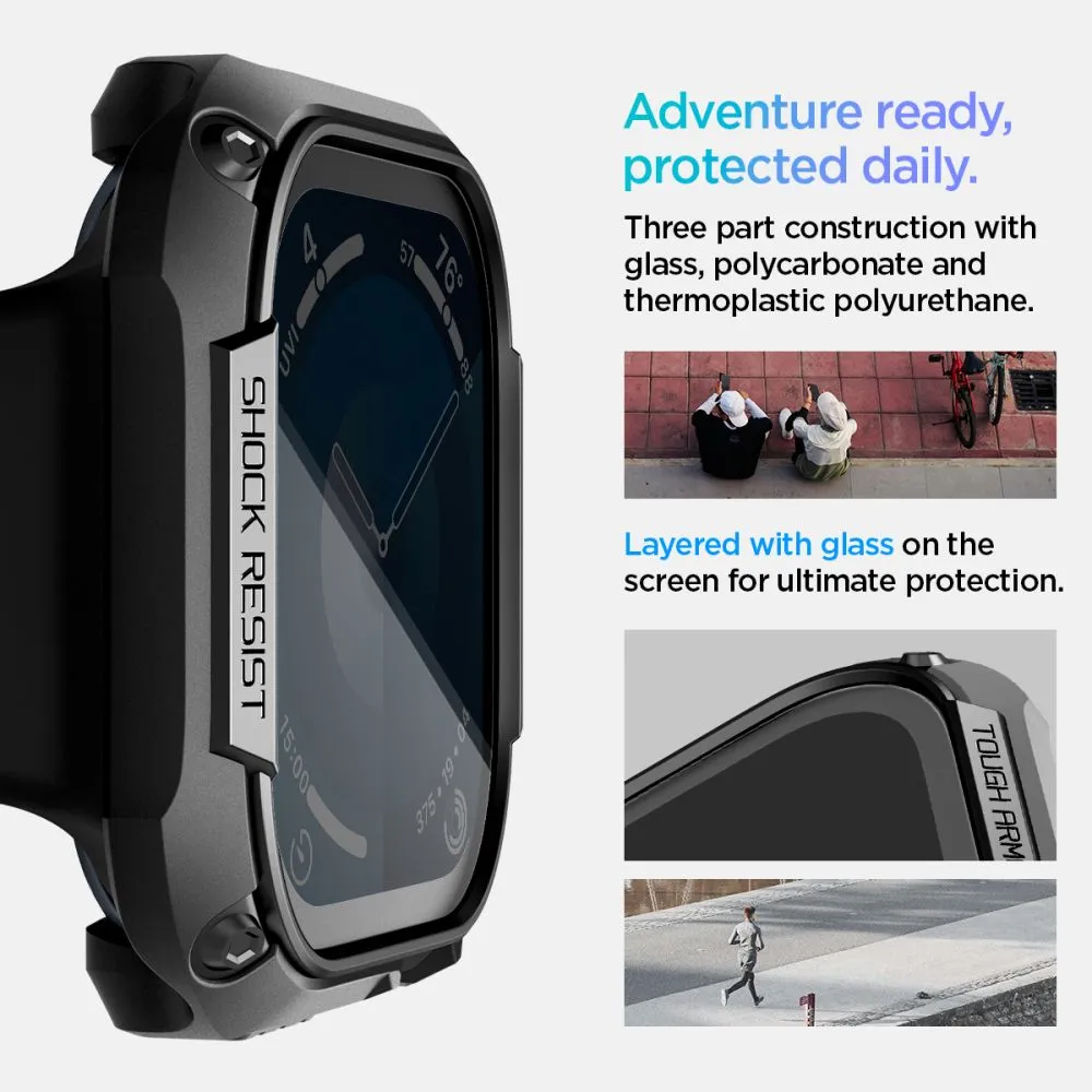 Apple Watch 10 / 11 skal, fodral svart SPIGEN TOUGH ARMOR (46 MM)