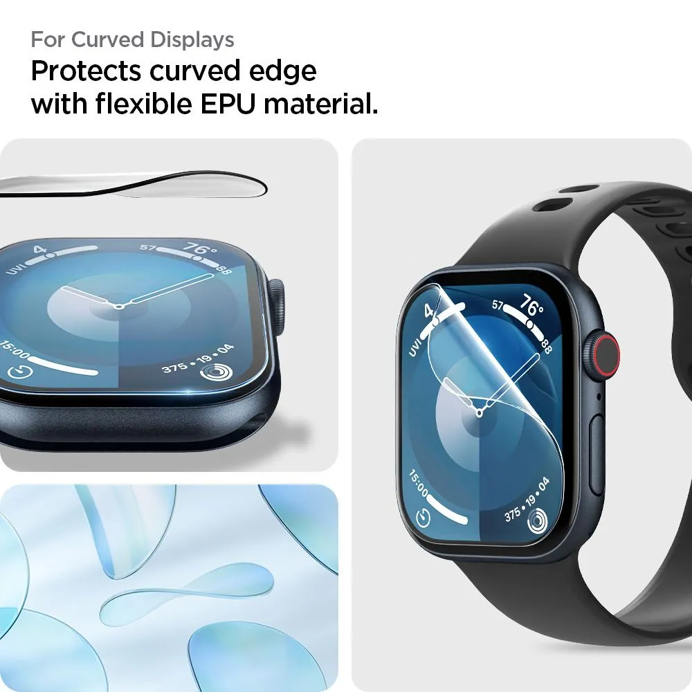Apple Watch 10 / 11 Tempered glass  SPIGEN ELITE SHIELD ”EZ FIT” 2-PACK (46 MM)