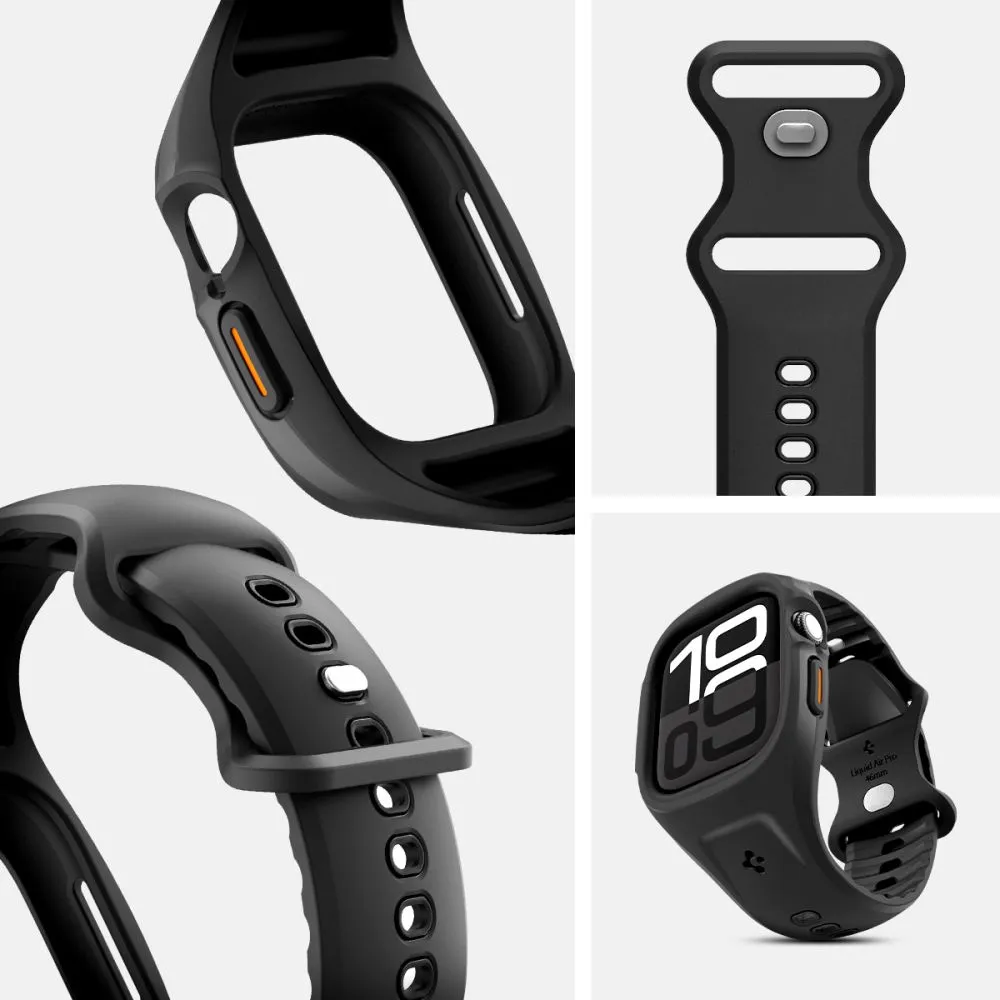 Apple Watch 10 / 11 skal, fodral svart SPIGEN LIQUID AIR PRO (46 MM)