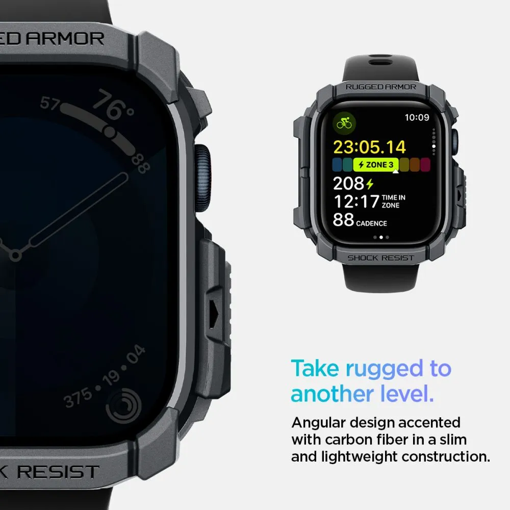 Apple Watch 10 / 11 skal, fodral grå SPIGEN RUGGED ARMOR  (46 MM)