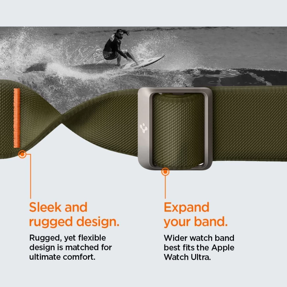 Apple Watch 10 / 11 skal, fodral grön SPIGEN FIT LITE ULTRA (46 MM)