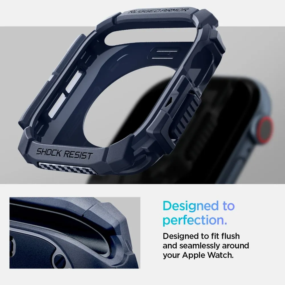Apple Watch 10 / 11 skal, fodral blå SPIGEN RUGGED ARMOR  (46 MM)