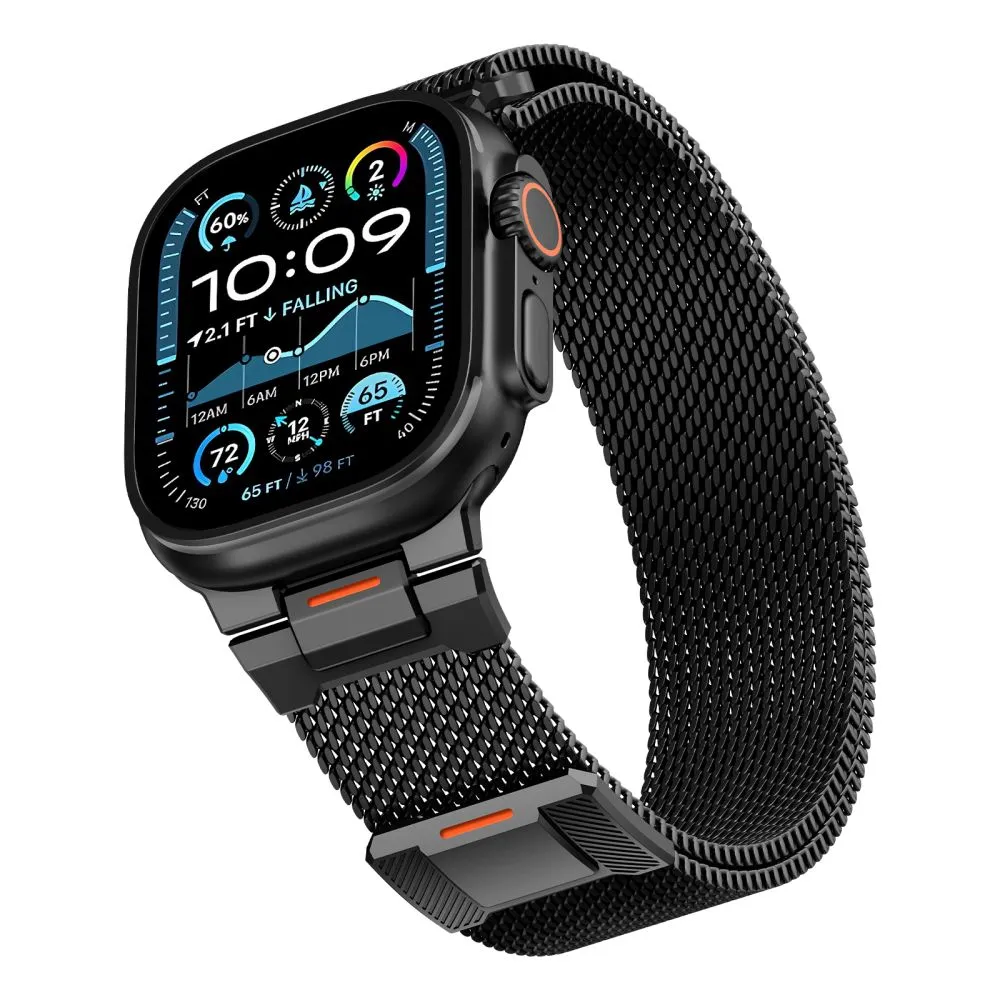 Apple Watch 10 / 11 Viedpulksteņu siksniņas melns TECH-PROTECT MILANO VANGUARD (44/45/46 MM)