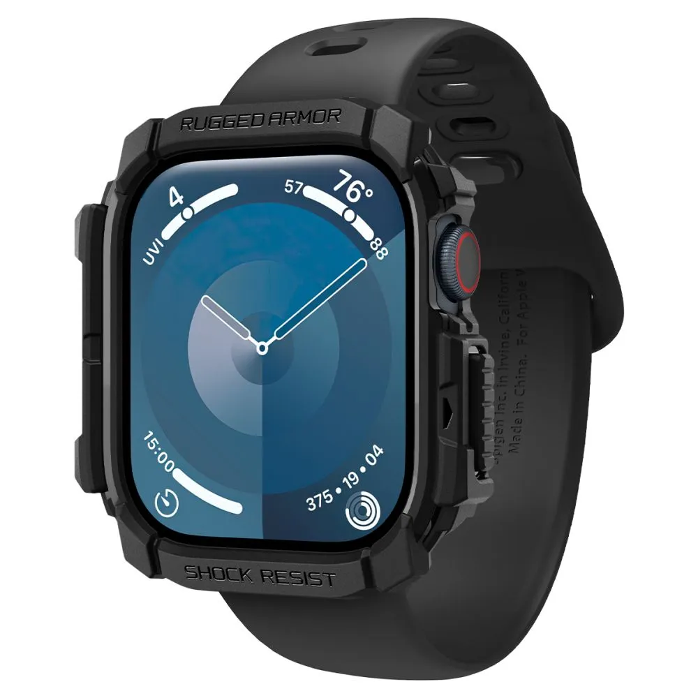 Apple Watch 10 / 11 skal, fodral svart SPIGEN RUGGED ARMOR (42 MM)