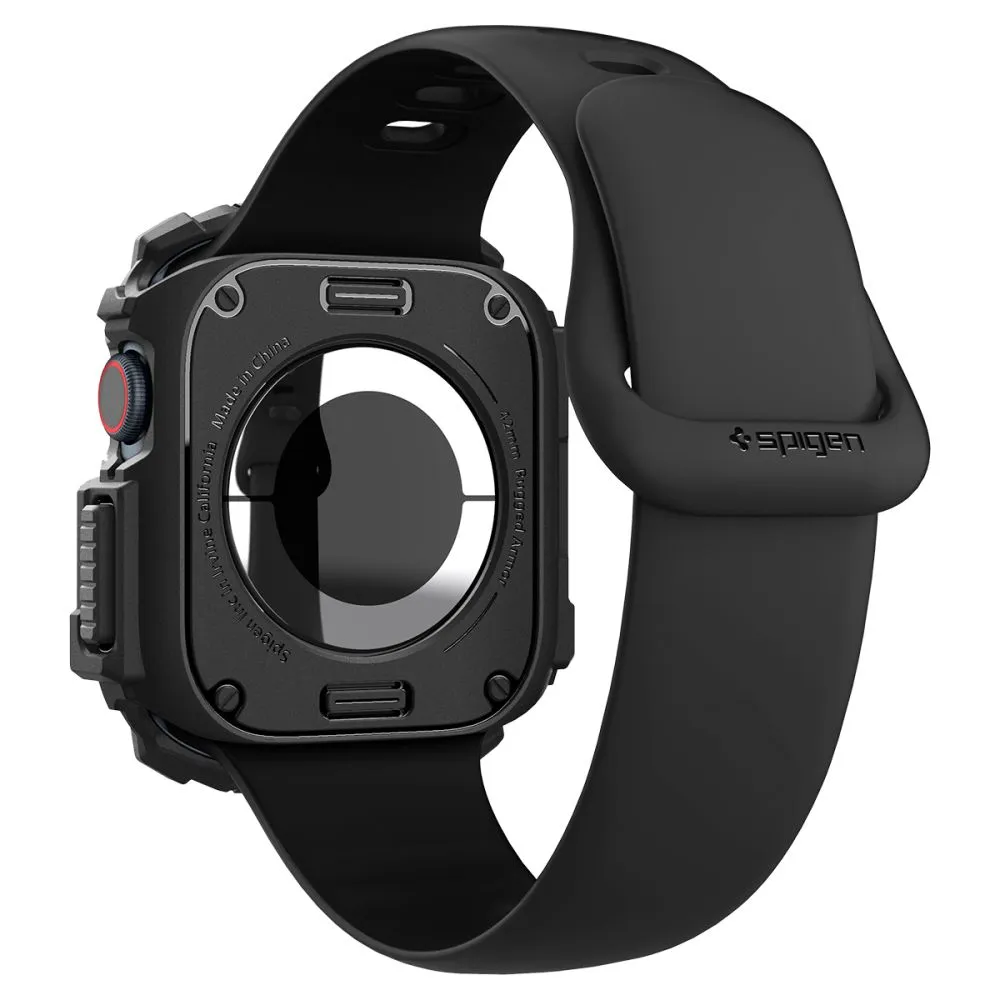 Apple Watch 10 / 11 skal, fodral svart SPIGEN RUGGED ARMOR (42 MM)