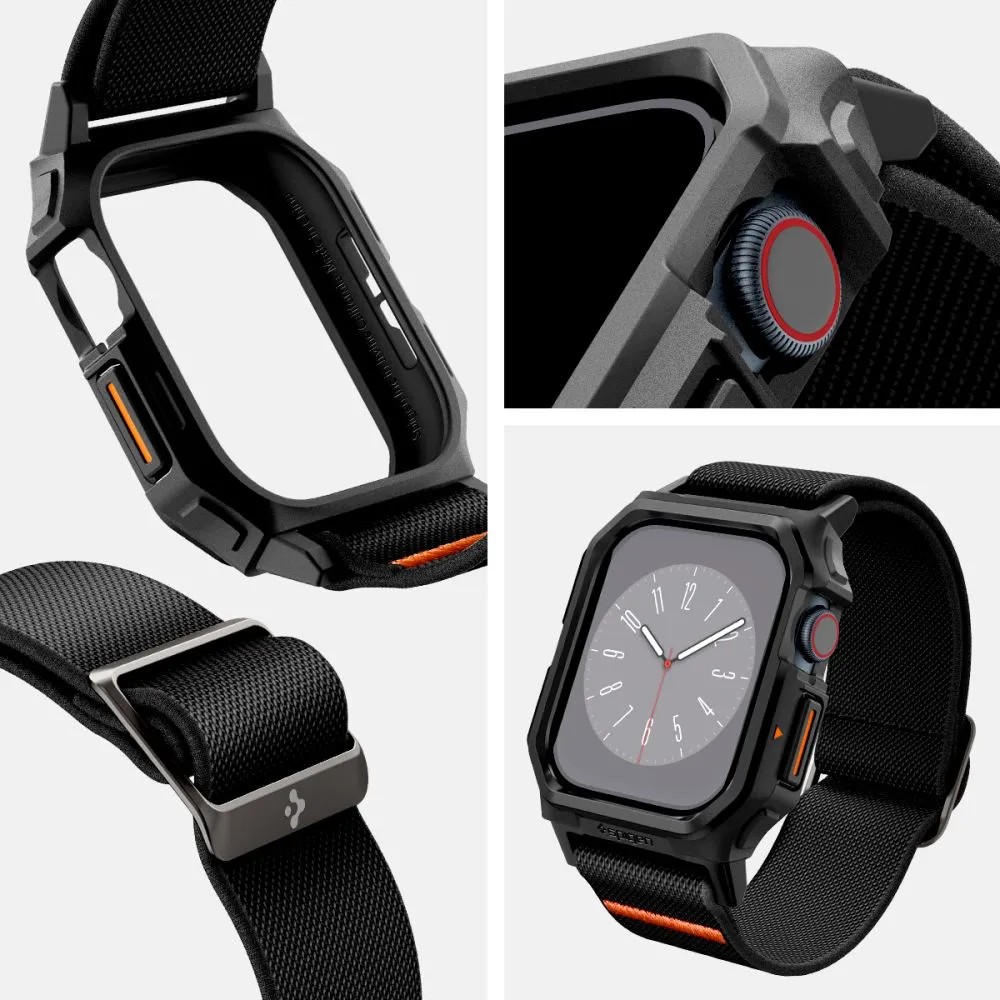 Apple Watch 10 / 11 skal, fodral svart SPIGEN LITE FIT ”PRO” (46 MM)
