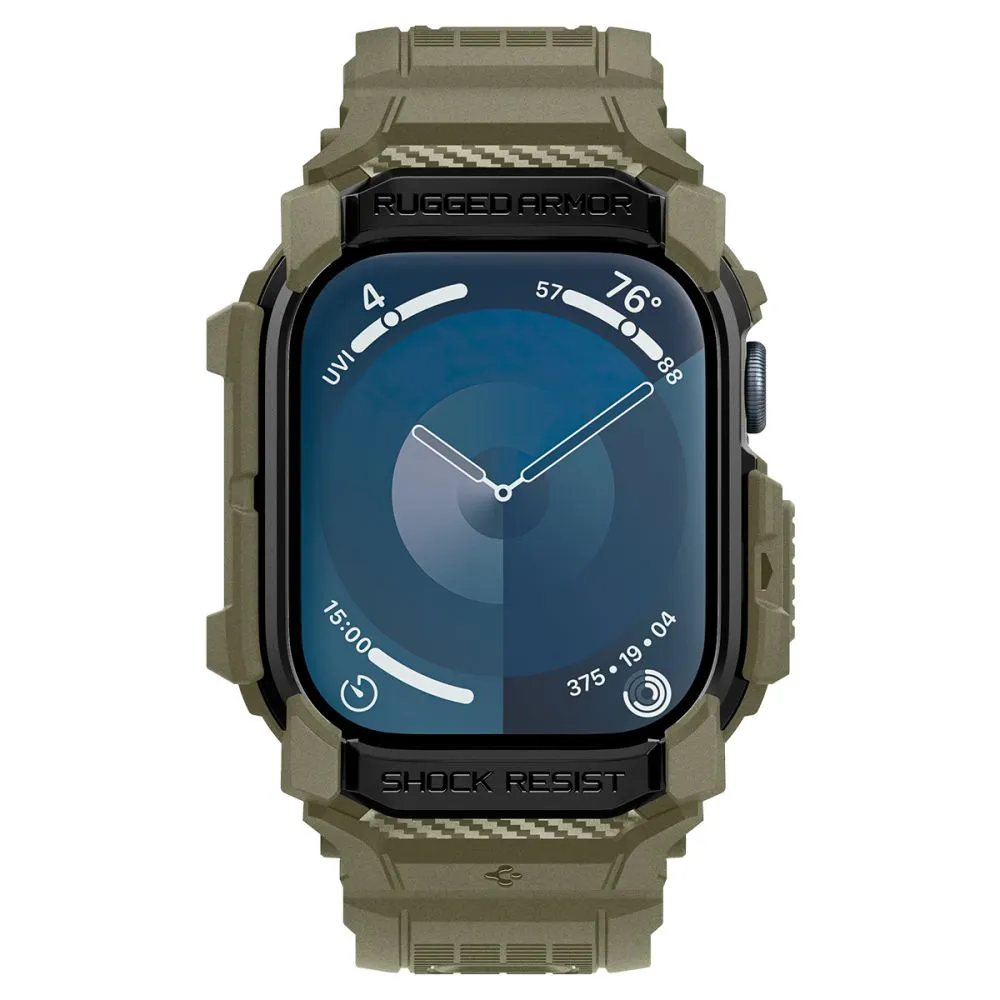 Apple Watch 10 / 11 skal, fodral grön SPIGEN RUGGED ARMOR ”PRO” (46 MM)