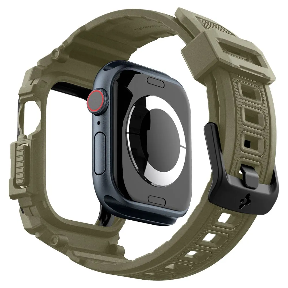 Apple Watch 10 / 11 skal, fodral grön SPIGEN RUGGED ARMOR ”PRO” (46 MM)