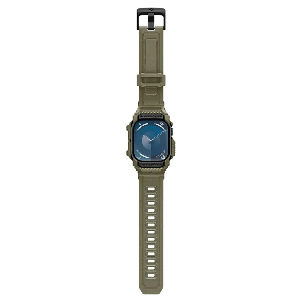 Apple Watch 10 / 11 skal, fodral grön SPIGEN RUGGED ARMOR ”PRO” (46 MM)