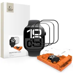 Watch Watch 10 / 11 viedpulksteņa aizsargstikls TECH-PROTECT EASY SET FLEX+ 3-PACK Apple Watch 10 / 11 (46 MM)